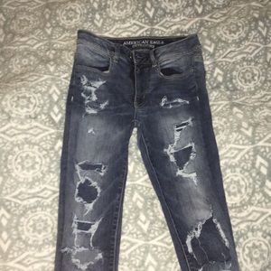 Dark wash Ripped jeans